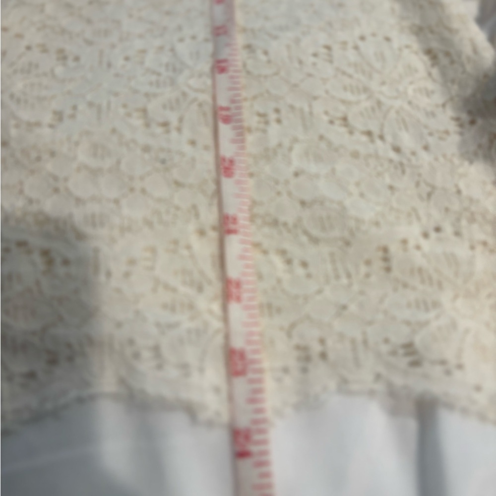 LOFT Cream Lace Blouse - Picture 9 of 9